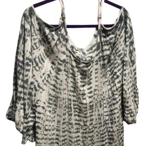 Tiare Hawaii Tie Dye Frilly Blouse - Size XL